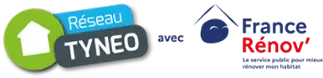 logo du réseau TYNEO avec France Rénov'